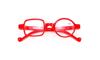 Ashilun One Square One Round Irregular Reading Glasses Retro Readers with Spring Hinge (0.0,Red) view 1