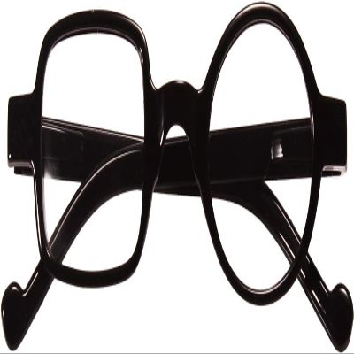 Ashilun One Square One Round Irregular Reading Glasses Retro Readers with Spring Hinge (+350,Black)