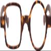 Ashilun One Square One Round Irregular Reading Glasses Retro Readers with Spring Hinge (+300,Yellow Leopard) view 2
