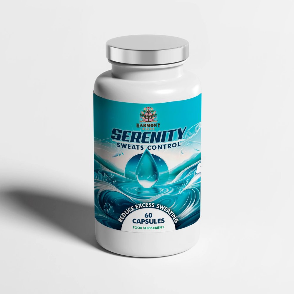 Serenity Sweats Control 60 Capsules - Reduce Excess Sweating, Sweat Less & Stay Dry