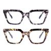 SKYWAY 2 Pack Reading Glasses for Women, Stylish Large Frame Blue Light Blocking Computer Readers, Square Ladies Glasses with Spring Hinge,Black Tortoise/Floral Tortoise,2.0+ view 1