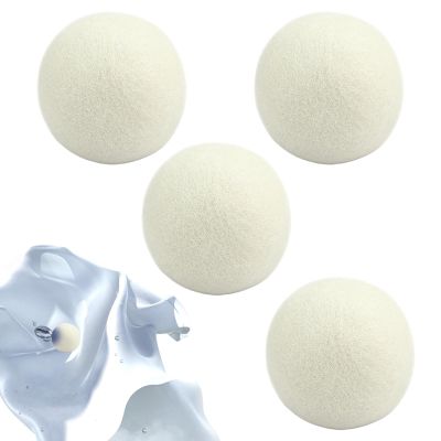 Qurygin Laundry Dryer Balls | Round Fabric Softener Balls - 4 Reusable Natural Fabric Softener Ball, Dry Cleaning Kit Laundry Room Supplies for Home Dormitory