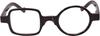 Ashilun One Square One Round Irregular Reading Glasses Retro Readers with Spring Hinge (+300,Black) view 2