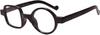 Ashilun One Square One Round Irregular Reading Glasses Retro Readers with Spring Hinge (+300,Black) view 4