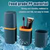 2 PCS Toothbrush Case, Toothbrush Travel Case, Travel Toothbrush Holder, Portable Pp Seal Cover Toothpaste Storage Container Cup for Home School Camping Business Trip Bathroom view 3