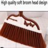 CRPPSYYR Broom and Dustpan Set with Long Handle Broom and Dustpan Set for Home Upright Standing Dust Pan Brooms for Room Kitchen Office Lobby Cleaning Use,Brown view 3