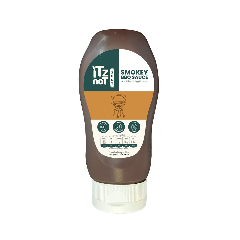 iTz noT jusT BBQ Sauce (Pack of 1, 300ml) The Ultimate Smokey and Tangy BBQ Sauce, Vegan BBQ Sauce for Burgers, add Tofu. No Added Sugar, Low Calorie and Keto Friendly