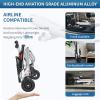 001,FreshCart Basics Lightweight Folding Wheelchair, Portable Travel Wheelchairs with Hand Brake Aluminum Alloy Trolleys Transit Wheelchair for Adults Children and Elderly view 2