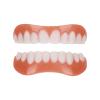 Cosmetic Veneers Dentures 2 Pairs False Teeth Veneers Removable, Fake Teeth Replacement Denture Upper And Lower, Instant Teeth Straightening Kit for Men And Women Cover The Imperfect Teeth view 1