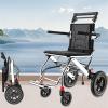 004, Lightweight Wheelchairs Adults Super Lightweight Foldable Drive Wheelchair Portable Aluminum Transport Chair Boarding Travelling Lightweight Folding Wheelchair view 1