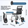 004, Lightweight Wheelchairs Adults Super Lightweight Foldable Drive Wheelchair Portable Aluminum Transport Chair Boarding Travelling Lightweight Folding Wheelchair view 2