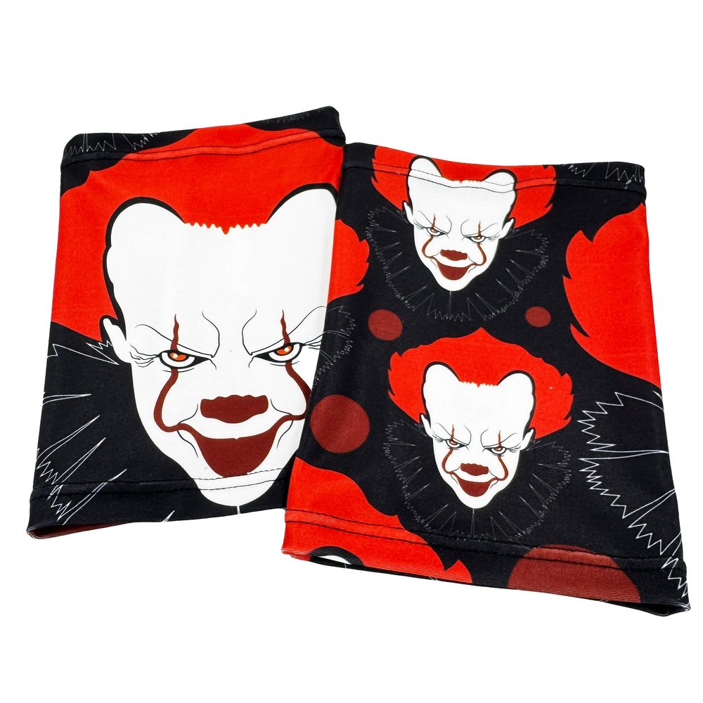 7.5" - 8" Long approx 4-Way Stretch Lycra Short Picc Line Arm SLEEVE Cover for Chemo, Diabetes Freestyle Libre, Lymes Disease (1x JOKER CLOWN (each one is different))