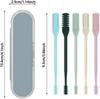 2024 New 2-in-1 Nasal Hair Cutter, Nostril Hair Remover Tool, Double Sided Nose Hair Knife, Portable Manual 360 Rotating Nose Hair Trimmer with Ear Picker for Women Men (Off White, 3PCS) view 3