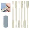 2024 New 2-in-1 Nasal Hair Cutter, Nostril Hair Remover Tool, Double Sided Nose Hair Knife, Portable Manual 360 Rotating Nose Hair Trimmer with Ear Picker for Women Men (Off White, 6PCS) view 1