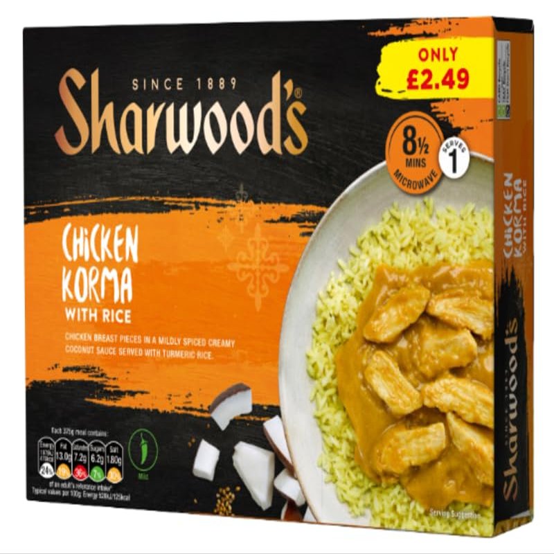 MyAfricaStore PM 2.49 Sharwood Chicken Korma 6x375g