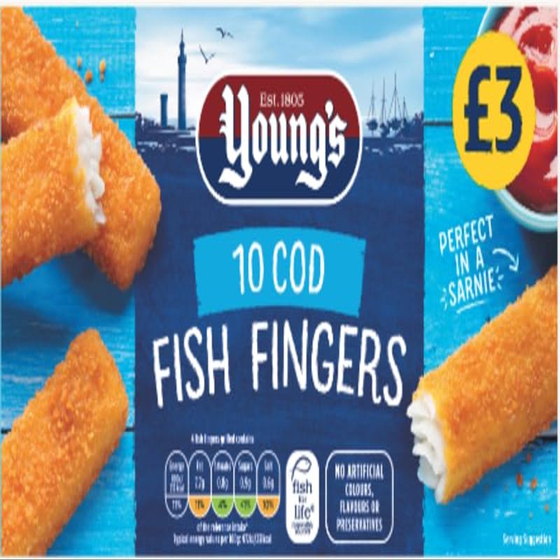 MyAfricaStore PM 3.00 Youngs 10 Cod Fish Fingers 12x250g