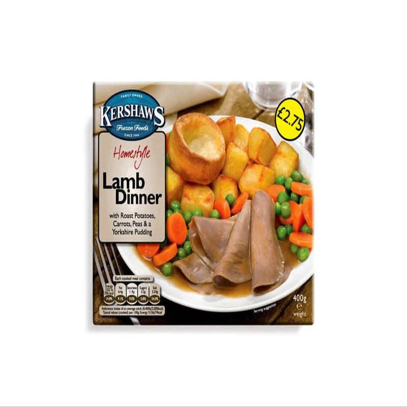 MyAfricaStore PM2.75 Kershaws Lamb Dinner Unit 6x400g . Packed 2 Units to a case. Unit Weight: 2.51 Kilos.
