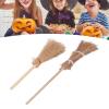 20Pcs Miniature Artificial Mini Straw Brooms, Halloween Brooms Wizard Brooms Hand Brooms, Hanging Decoration Straw Craft Decoration for Cosplay Party view 4