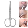 Eyebrow Scissors, Stainless Steel Rounded Tip Nose Hair Scissors Nose Hair Trimmer for Men Grooming Tool for Eyebrows, Nose, Moustache, Beard (MJ-WB094) view 2