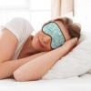 MyPiky Azurite Teal and Foil Gold Oil Marble Pattern Print Soft Eye Mask for Sleep Mask Sleep Eye Mask for Women Men Sleeping Sleeping Travel, Black view 1
