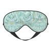 MyPiky Azurite Teal and Foil Gold Oil Marble Pattern Print Soft Eye Mask for Sleep Mask Sleep Eye Mask for Women Men Sleeping Sleeping Travel, Black view 2