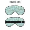 MyPiky Azurite Teal and Foil Gold Oil Marble Pattern Print Soft Eye Mask for Sleep Mask Sleep Eye Mask for Women Men Sleeping Sleeping Travel, Black view 3