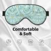 MyPiky Azurite Teal and Foil Gold Oil Marble Pattern Print Soft Eye Mask for Sleep Mask Sleep Eye Mask for Women Men Sleeping Sleeping Travel, Black view 4