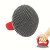 YZTOOM Cast Iron Scrubber, Iron Chainmail Scrubber Skillet Cleaner with Silicone Handle, Stainless Steel Chain Mail Scrubber for Cast Iron Skillets view 1