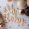 Oh Baby Cake Topper,Acrylic Baby Shower Cake Decorations for First Birthday/Gender Reveals Party, Photo Booth Props view 1