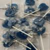 Blue HEART raspberry lollipops x 25 view 1