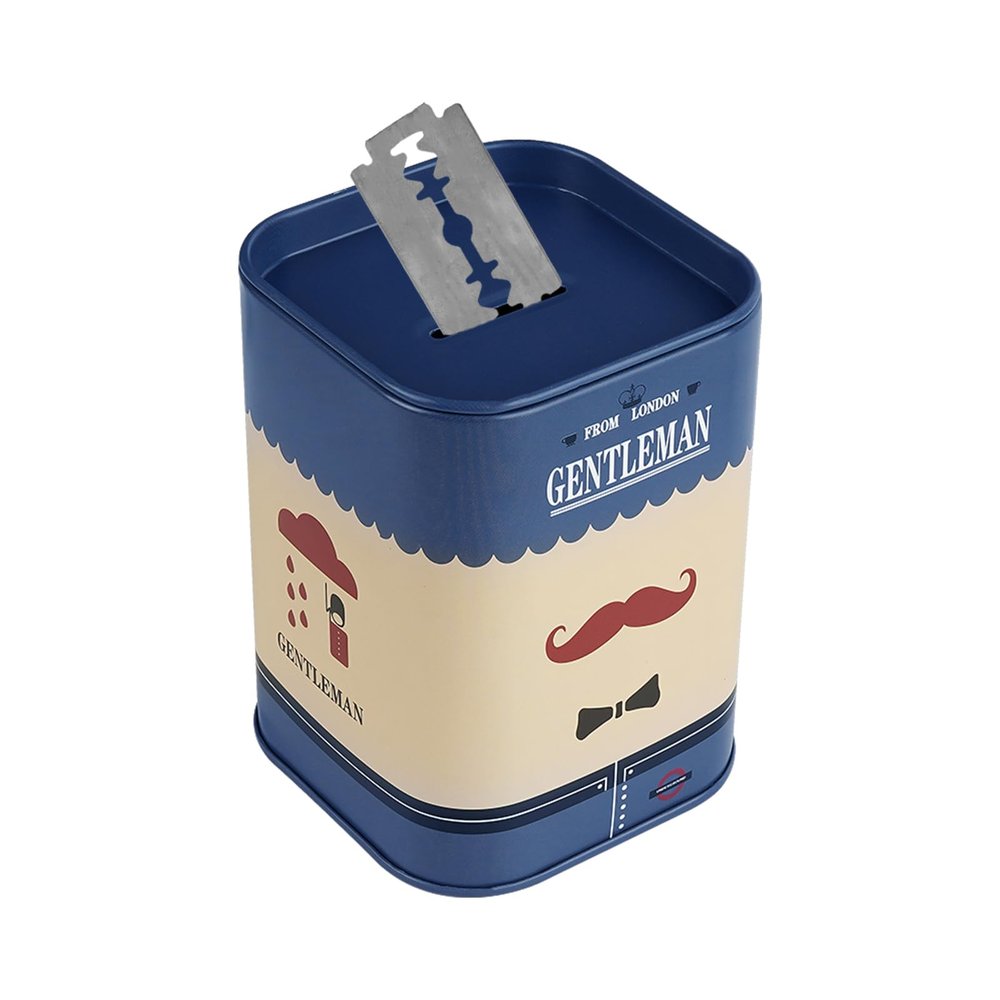 1 Pack Razor Blade Disposal Container for Safety Razor Blade, Detachable Safe Blade Bank for Used Leaf Razor, Large Capacity Razor Iron Disposal Case (Blue)