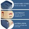 1 Pack Razor Blade Disposal Container for Safety Razor Blade, Detachable Safe Blade Bank for Used Leaf Razor, Large Capacity Razor Iron Disposal Case (Blue) view 4