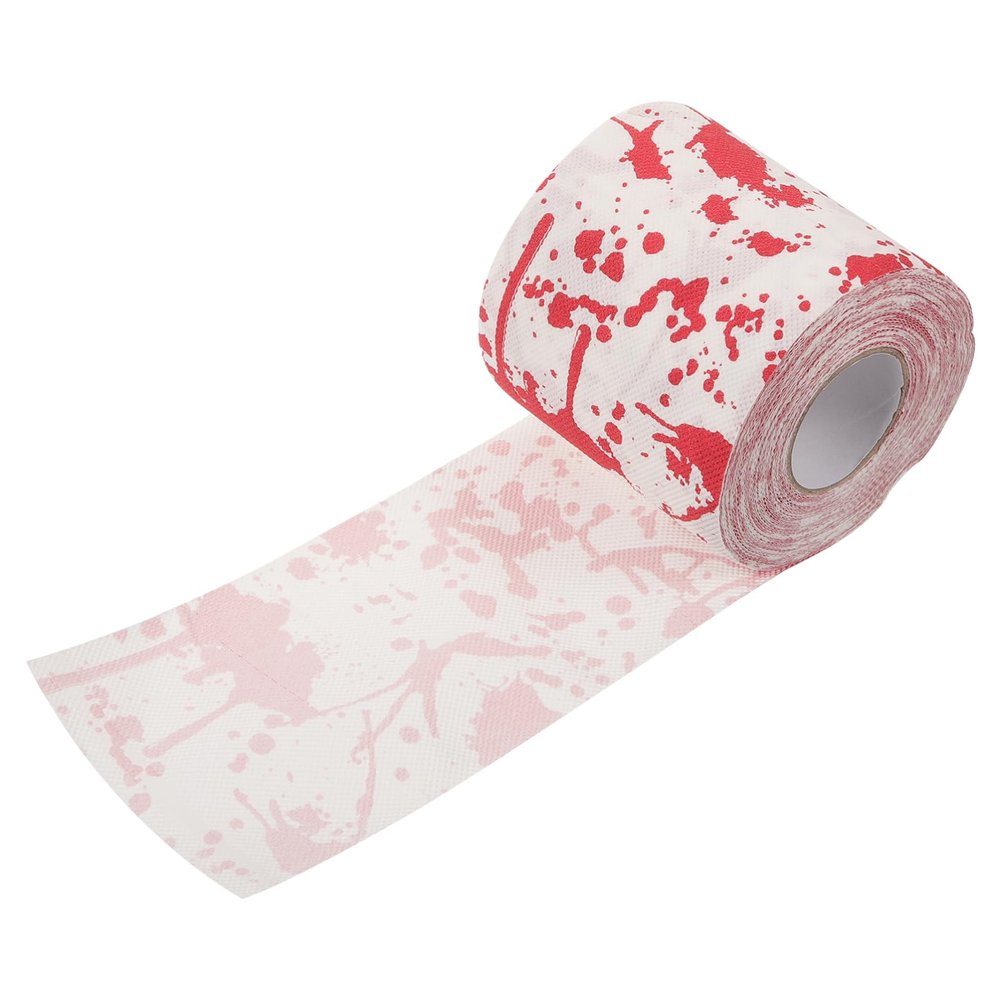 Healvian Unique Bloodstain Pattern Toilet Paper Roll Halloween Festive Paper for Bathroom Ghost Festival Supplies