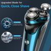 Amurhey Men's Electric Shaver, IPX7 Wet & Dry, Flexible 360 Shaving Heads, USB-C, 120 Min Running Time, Blue view 2