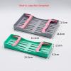 Bceer-EU 2pcs Dental Sterilization Box Composite Resin Filler Spatulas Instrument Placing Case Disinfection Tray Rack Dentistry Tools(Size:L,Color:Blue) view 2