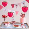 Rsstarxi 1 Pack Strawberry One Cake Topper Berry First Birthday Cake Topper Sweet Fruit Theme 1st Birthday Cake Pick for Strawberry Baby Shower 1st Birthday Party Cake Decorations view 4