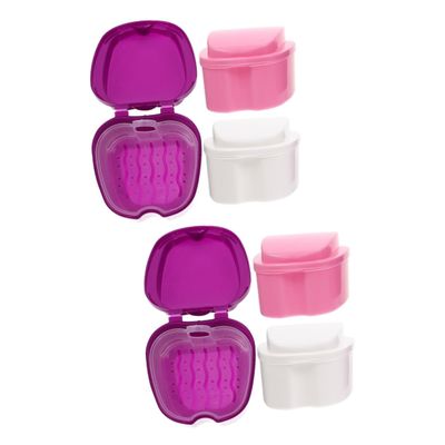 Beaupretty 6pcs Orthodontic Denture Box Retainer Case Storage for False Denture Box Holder for Teeth Case for Daily Use