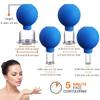 4 PCS Glass Facial Cupping Set,Silicone Vacuum Suction, Cupping Massage Therapy, a Kit for Anti Cellulite, Anti Wrinkle For Eyes, Face and Body Cupping Set view 4
