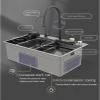 SEAYATOO Kitchen Sink, Pull-Out Faucet Dishwashing Sink, Household Nano Dishwashing Basin, Suitable for Bars, Restaurants view 3