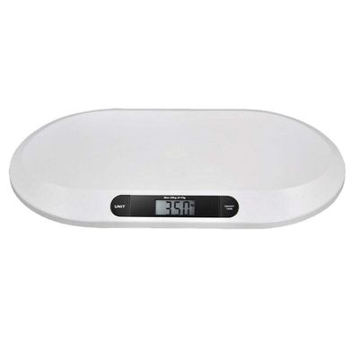 20kg White Baby Weighing Scale, Pet Scale Digital Electronic Scale LCD display Electronic Digital, for the Growth of Baby Animals Measure 55x32x2.7cm