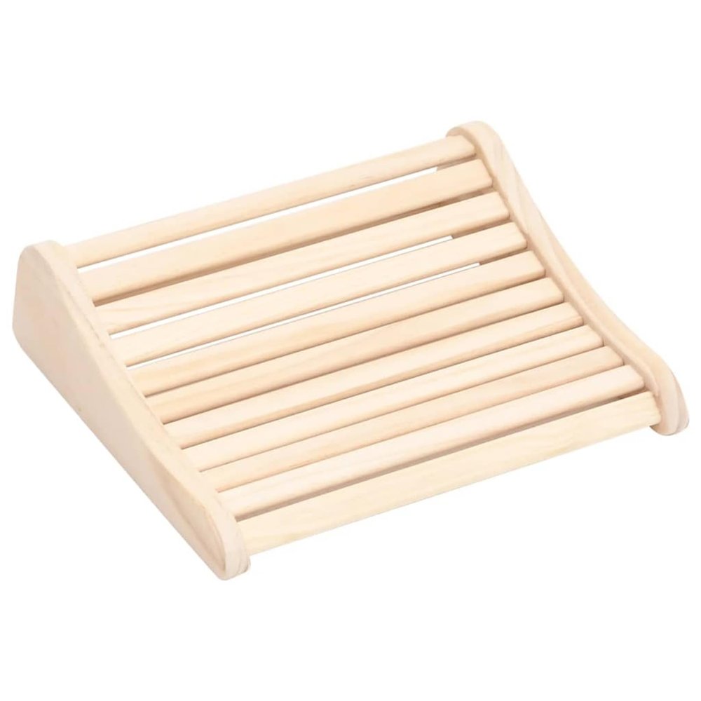 Iiaky Sauna Headrest Solid Wood Pine,Sauna Headrest, Comfortable Sauna Pillow Wood, Sauna Neck Support Leg Rest Backrest Sauna Accessories, for Spa Massage Room Steam Bath