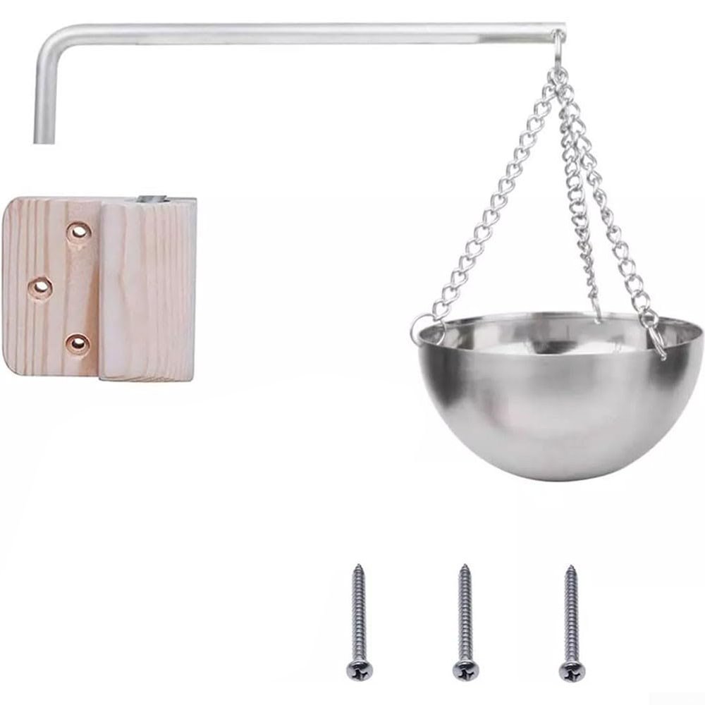 ARMYJY Sauna Aroma Bowl,12Cm Heatable Aroma Oil Bowl Cup Stainless Steel Hanging Container With Swinging Arm