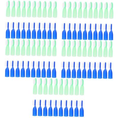 FOMIYES 100pcs Prison Toothbrushes Mini Small Finger Toothbrushes Tiny Teeth Clean Tools for Travel Use