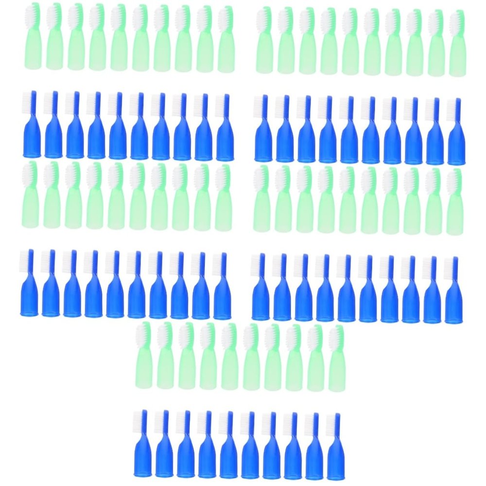 FOMIYES 100pcs Prison Toothbrushes Mini Small Finger Toothbrushes Tiny Teeth Clean Tools for Travel Use