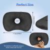 Babyezz Ear Piercing Pillow with an Ear Hole for CNH and Ear Pain Ear Inflammation Pressure Sores for Side Sleepers, Washable and Adjustable Polyester and Cotton Side Sleeping Ear Pillow (Balck) view 2