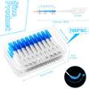 200-Count Silicone Interdental Brushes | Blue Dental Floss Sticks | Effective Plaque Removal | Gentle on Gums | Easy-to-Use Teeth Cleaning Tool | Includes Storage Box view 2