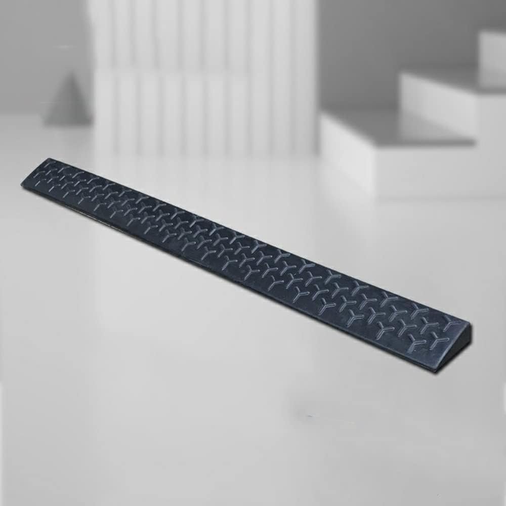 1/2/3/4/5cm Rise Wheelchair Ramp Indoor Outdoor Entry Threshold Ramp Rubber Curb Ramp for Home Steps Transitions Slope Threshold Kerb Ramp (Size : 100x12x5cm)