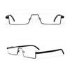 GSKFXJ Half Frame Readers Red Narrow Frame Reading Glasses For Women, Lightweight Half-Rim Presbyopia Glasses With Case(Black,+2.0) view 1