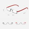 GSKFXJ Half Frame Readers Red Narrow Frame Reading Glasses For Women, Lightweight Half-Rim Presbyopia Glasses With Case(Black,+2.0) view 3