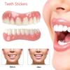 Care Spring Temporary Denture Clip in Veneers Teeth 2 Pairs False Teeth, Clip on Veneers Upper And Lower Silicone Dentures, Missing Tooth Replacement Kit for Man And Women view 3